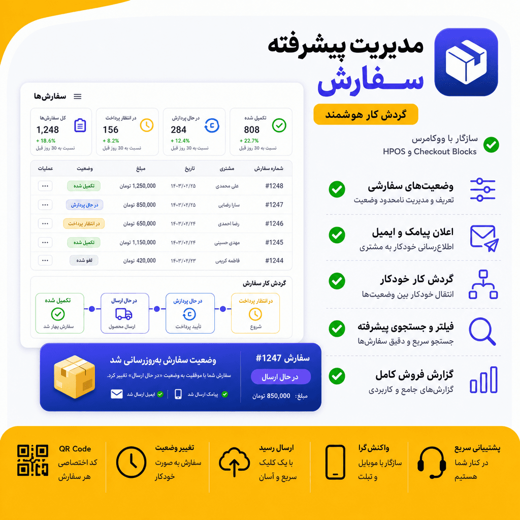 مدیریت پیشرفته سفارش